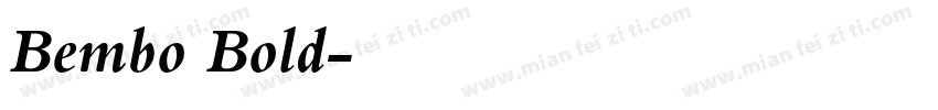 Bembo Bold字体转换